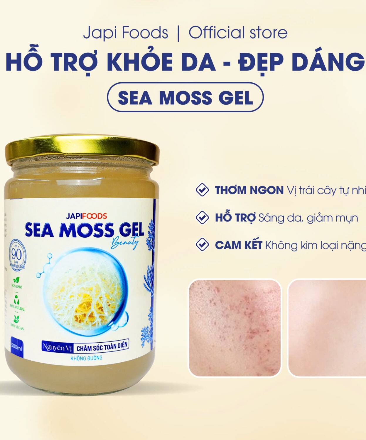 Sea Moss Gel Nguyên vị 500ml
