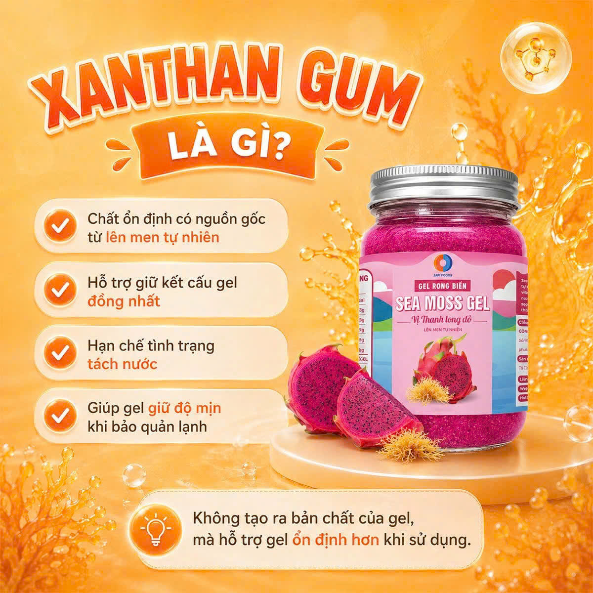 Japi Foods – Điều gì tạo nên kết cấu gel mịn của Sea Moss Gel?