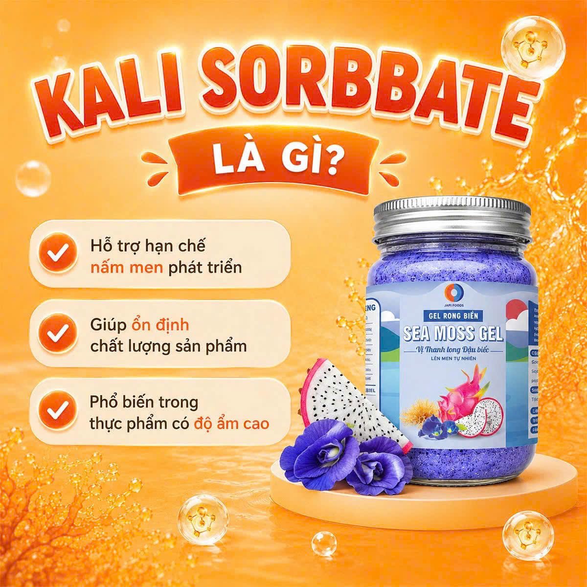 Japi Foods – Điều gì tạo nên kết cấu gel mịn của Sea Moss Gel?