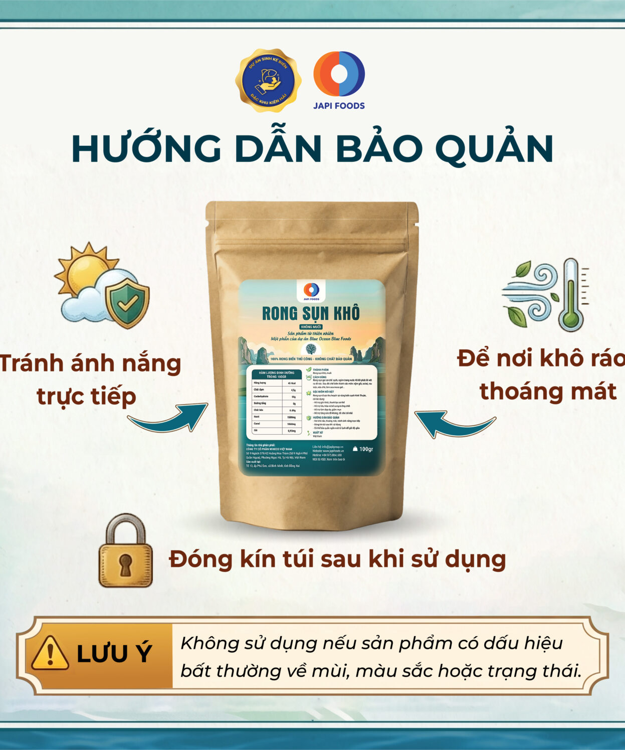 Alternative view of Rong sụn khô không muối 100gr