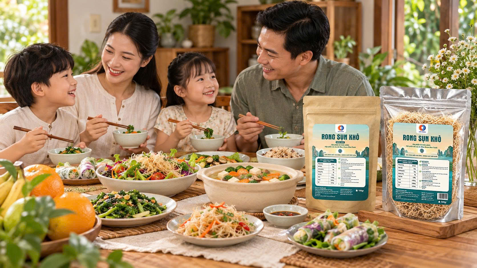 Rong sụn khô không muối là gì? Có gì khác rong muối