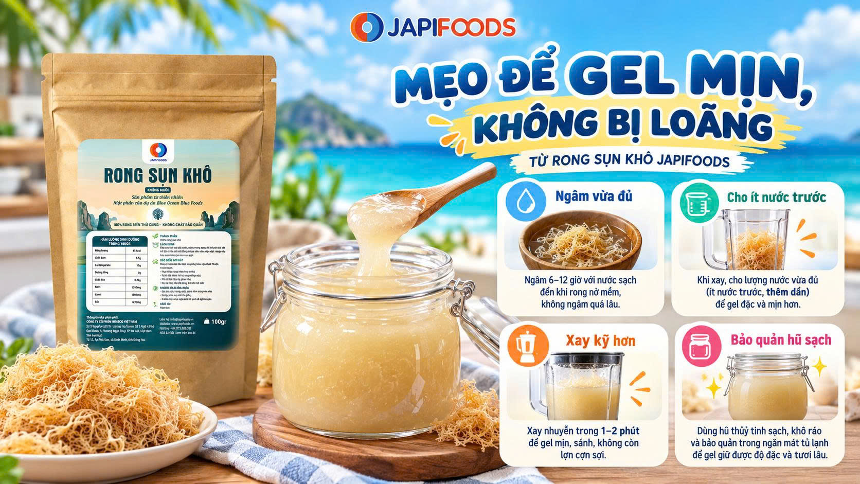  Rong sụn làm SeaMoss Gel: Cách làm đơn giản, dễ thành công