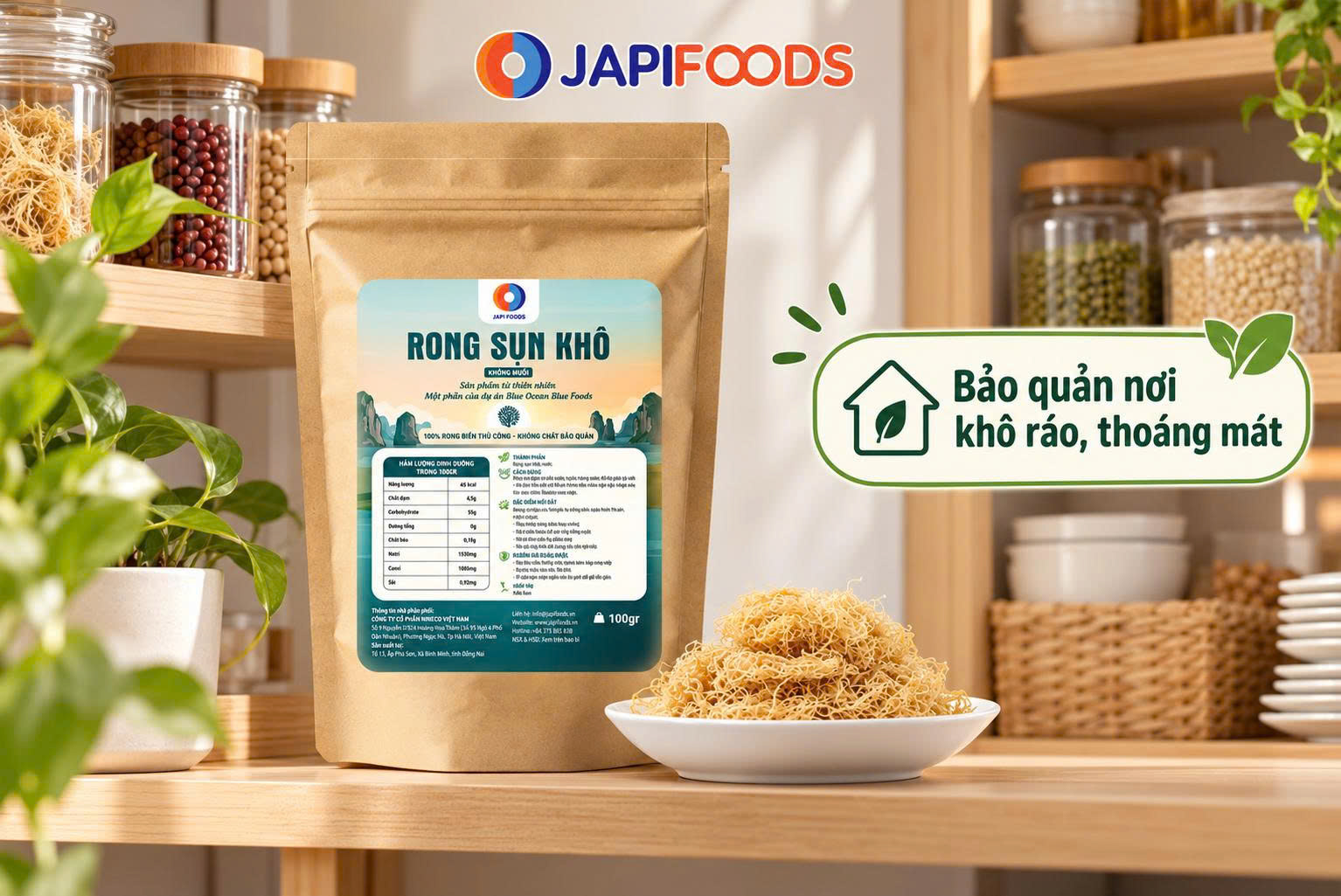 Rong sụn khô không muối Japi Foods có gì nổi bật?