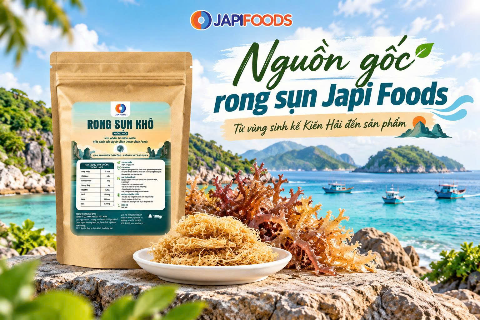 Nguồn gốc rong sụn Japi Foods từ vùng sinh kế Kiên Hải