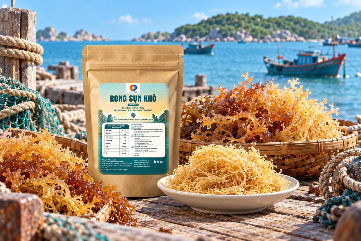 Nguồn gốc rong sụn Japi Foods từ vùng sinh kế Kiên Hải