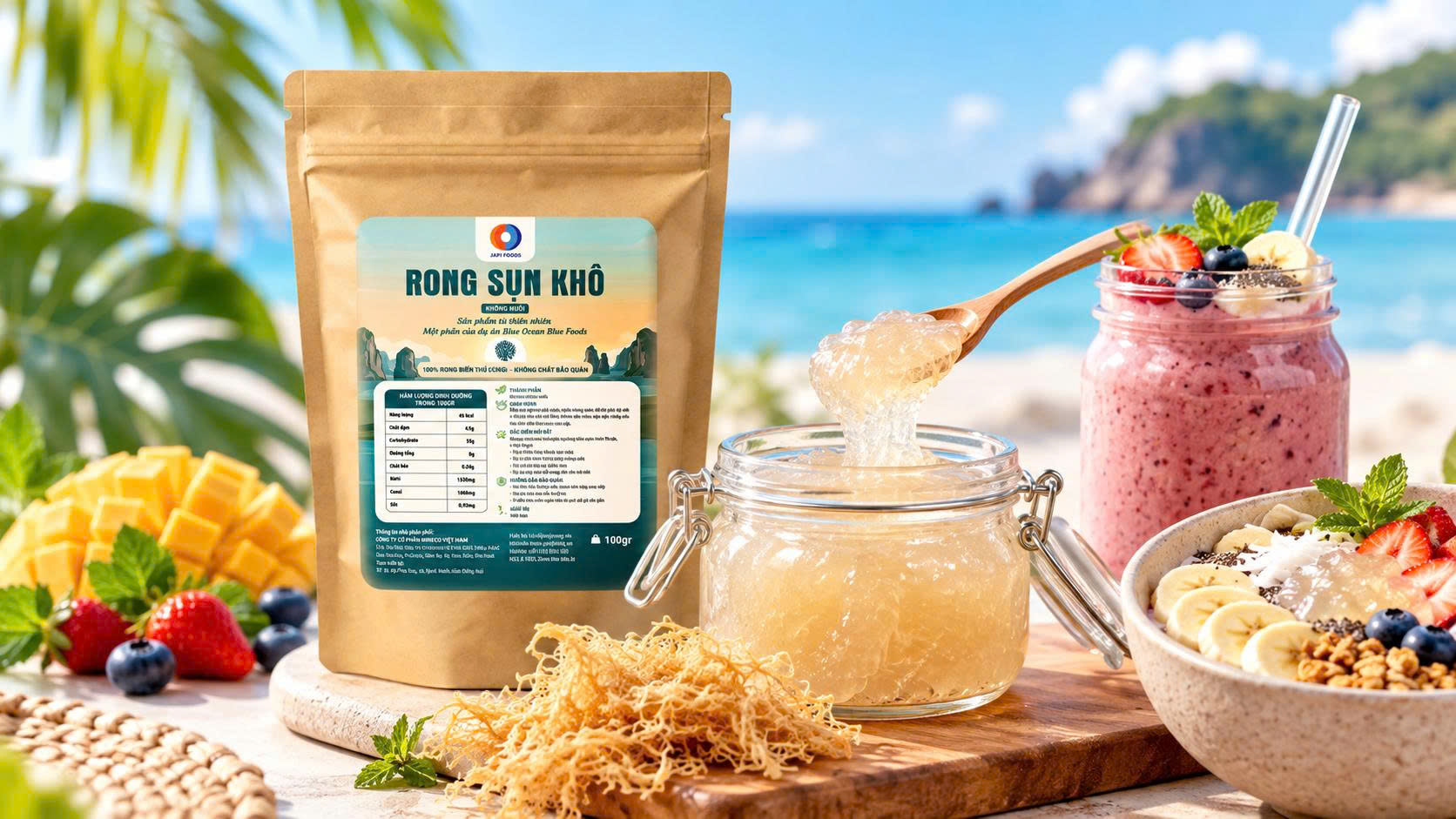 Nguồn gốc Rong sụn Japi Foods từ Kiên Hải và cách chế biến