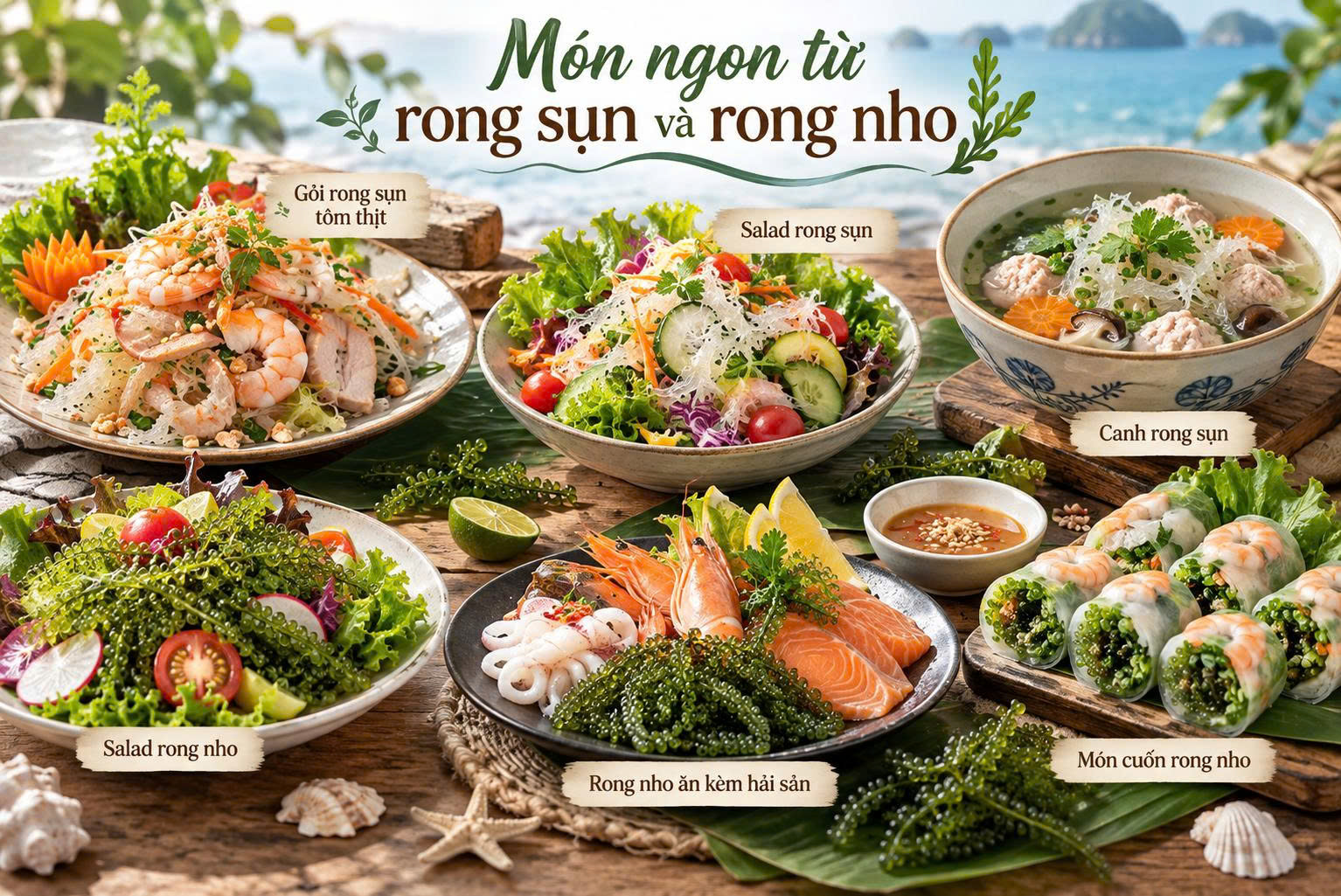Rong sụn và rong nho khác nhau thế nào? Nên chọn loại nào?